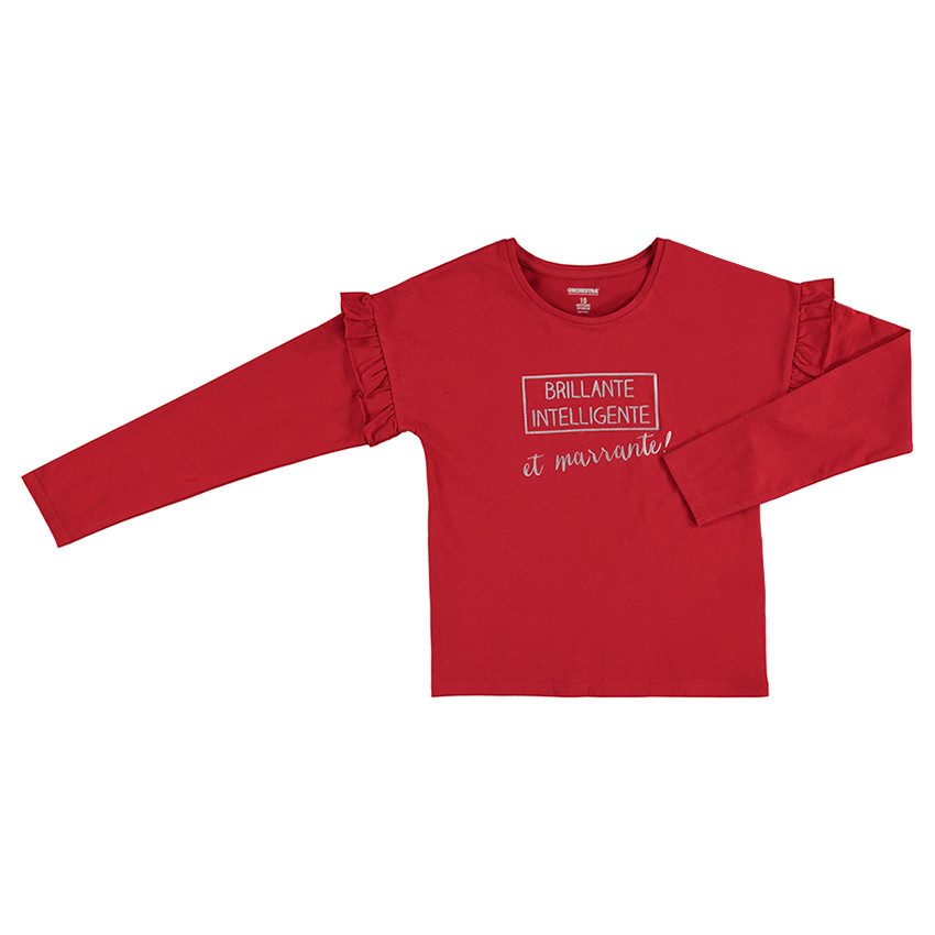 Júnior - Camiseta de punto de manga larga con mensaje estampado  Additional Júnior - Camiseta de punto de manga larga con mensaje estampado