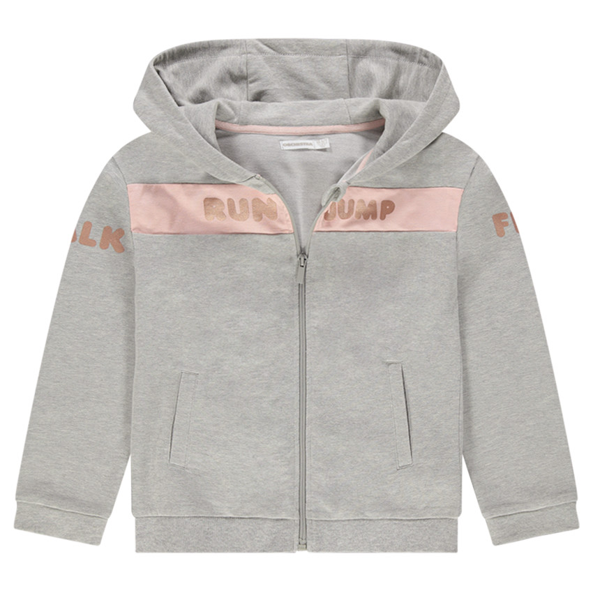 Chaqueta con capucha de felpa con cremallera y dibujo de fantasía  Additional Chaqueta con capucha de felpa con cremallera y dibujo de fantasía