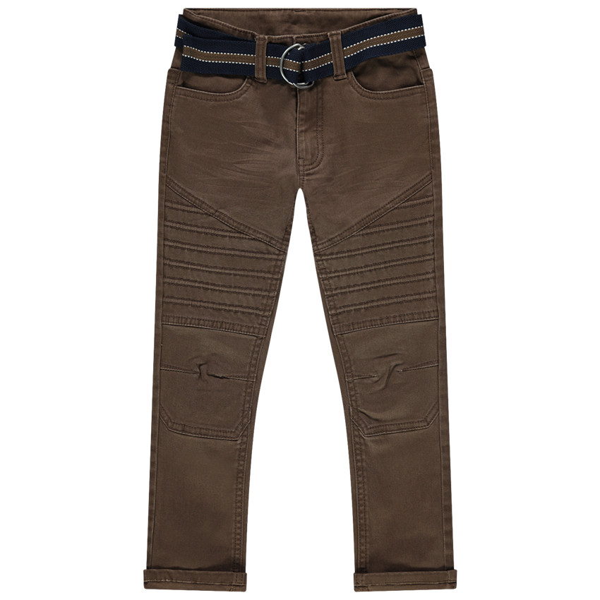 Pantalón de tela teñida con cinturón desmontable 