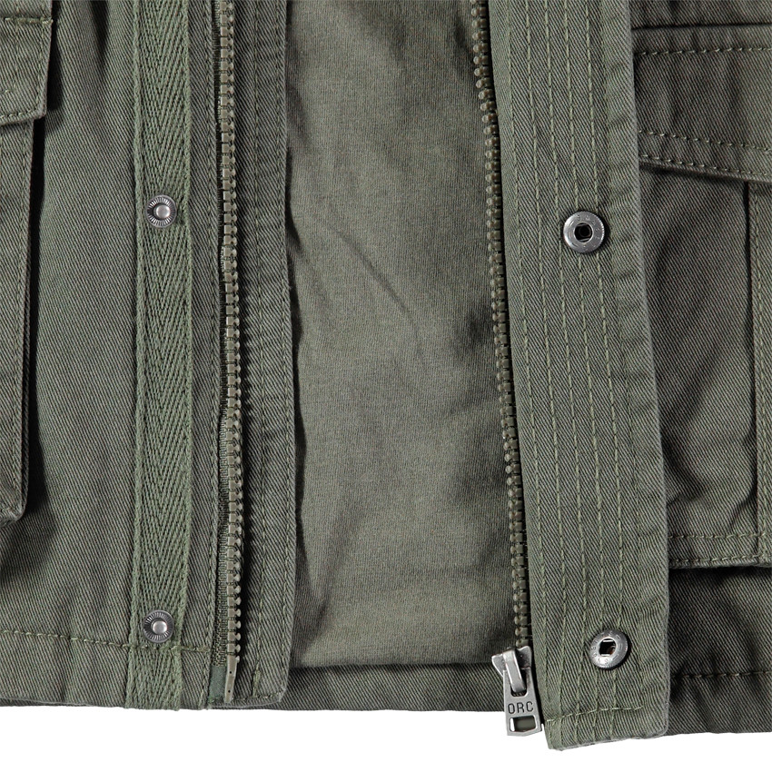 Júnior - Parka de sarga con bolsillos y parches con detalles de estilo militar 