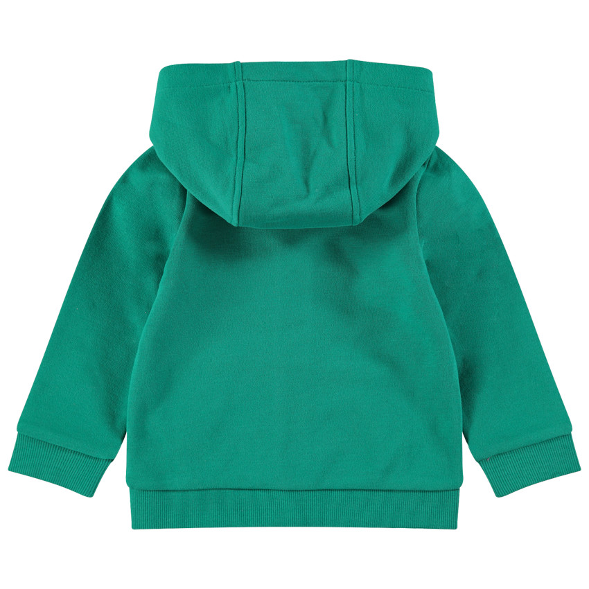 Chaqueta de felpa con capucha e inscripción de rizo de arcoíris estampado  Additional Chaqueta de felpa con capucha e inscripción de rizo de arcoíris estampado