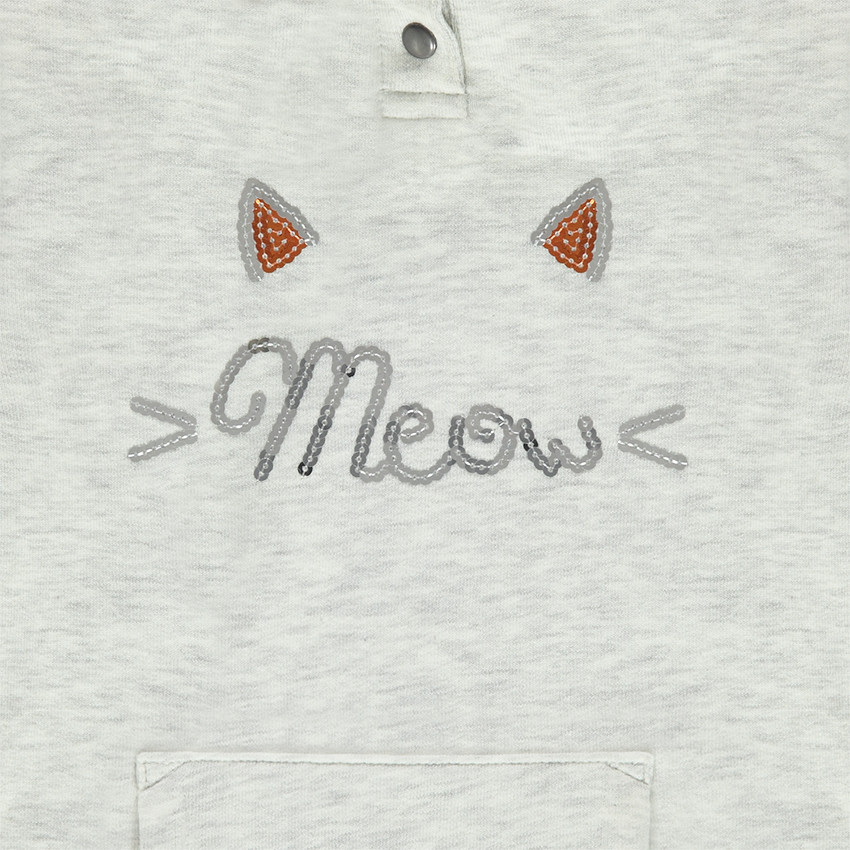 Sudadera de felpa con texto brillante estampado  Additional Sudadera de felpa con texto brillante estampado