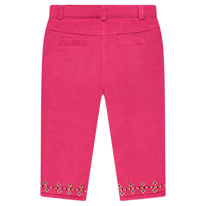 Pantalón de pana de terciopelo con bordados 