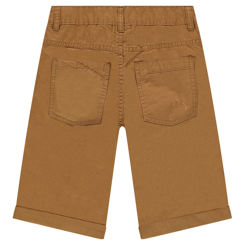 Júnior - Bermudas de sarga con efecto arrugado con tela con bolsillos 