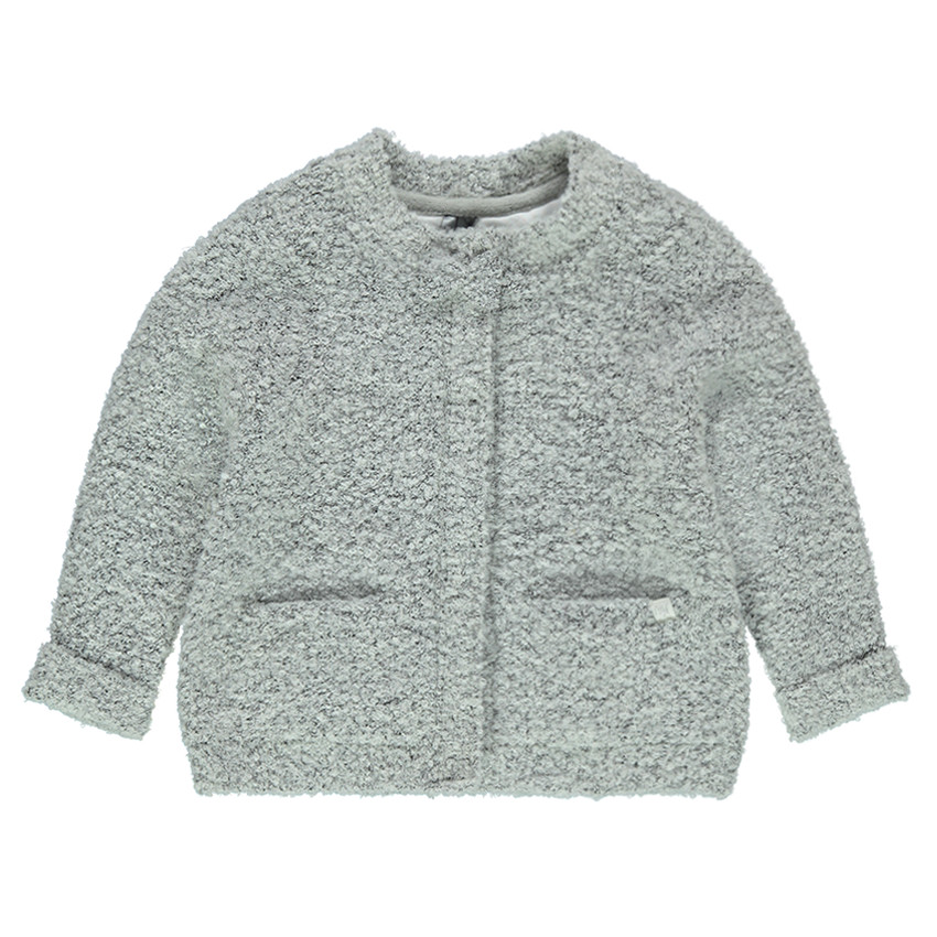 Chaqueta de punto de fantasía con botones de presión 