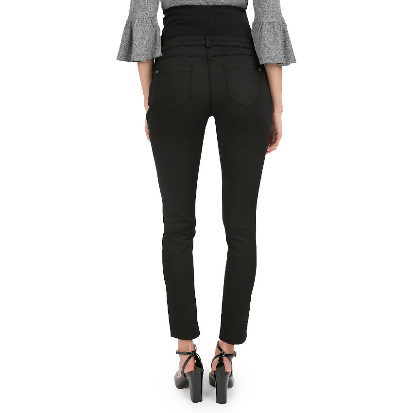 Pantalón de embarazo de sarga con banda alta 