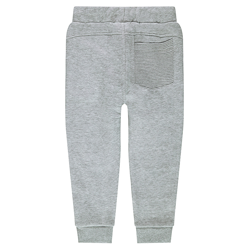 Pantalón de chándal de felpa con bolsillos con cremallera en contraste 