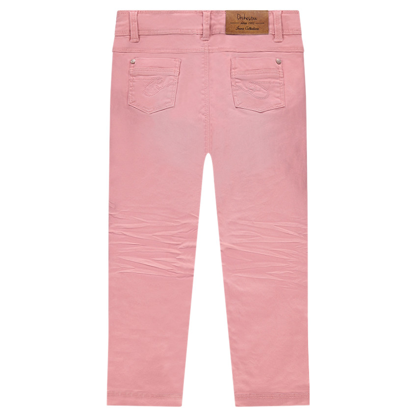 Pantalón de sarga liso con efecto gastado y arrugado   Additional Pantalón de sarga liso con efecto gastado y arrugado