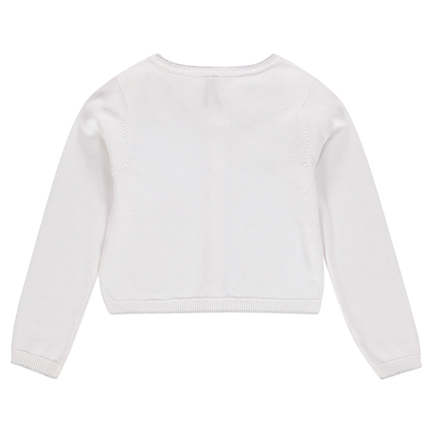 Chaqueta suave con malla en relieve y botones brillantes 