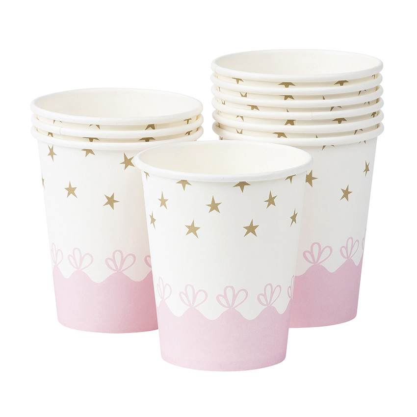 Juego de 10 vasitos de cumpleaños de cartón 