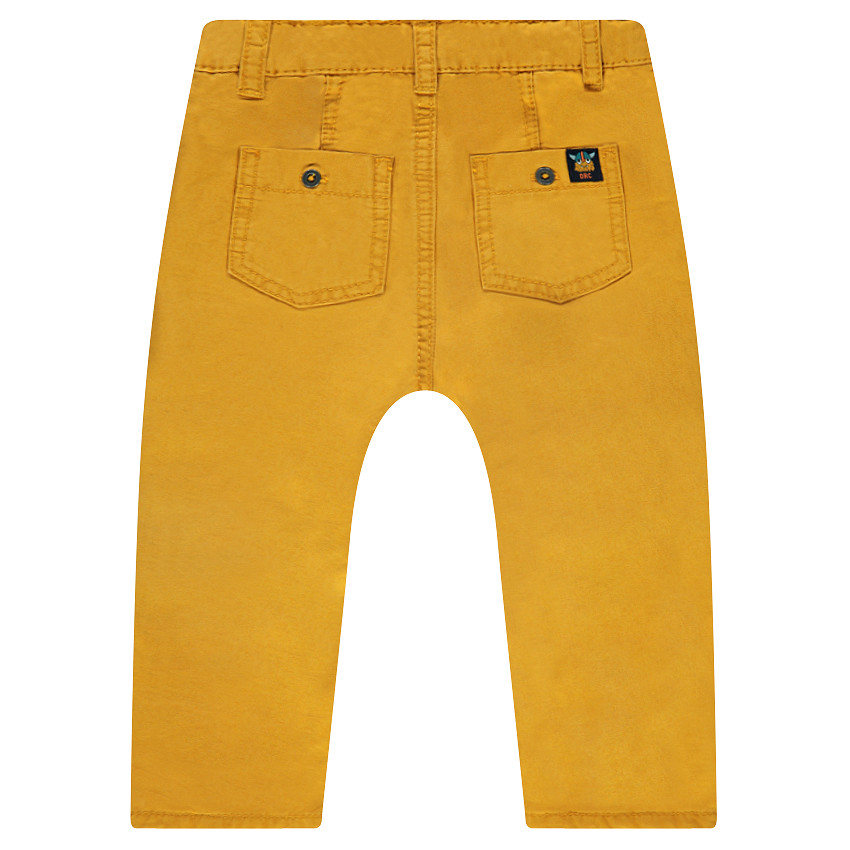 Pantalón de sarga ceñido con forro de punto y bolsillos con cremallera 