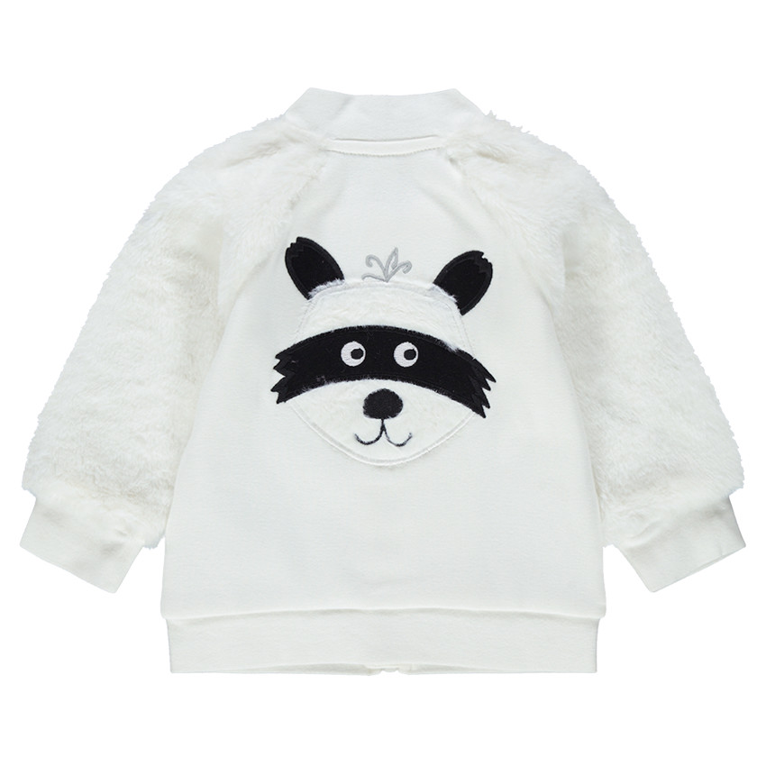 Chaqueta de felpa bimaterial con mangas de borreguillo  Additional Chaqueta de felpa bimaterial con mangas de borreguillo