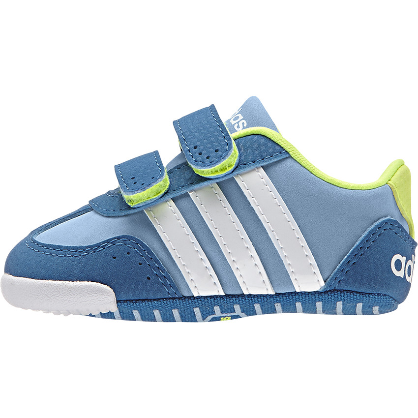 Zapatillas de deporte de caña baja con velcro Addidas bandas blancas 