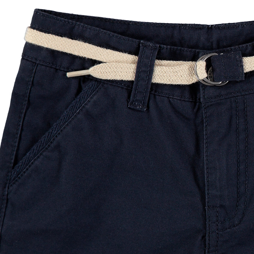 Bermudas de algodón con cinturón trenzado desmontable 