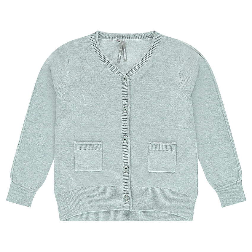 Júnior - Chaqueta de punto liso con hilo brillante 
