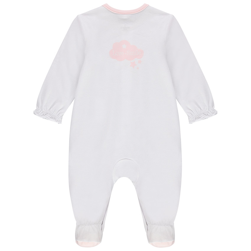 Pelele en algodon bio print nubes 