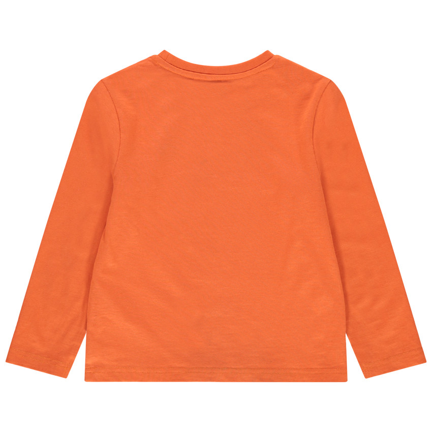 T-shirt manches longues en coton bio à motif fantaisie 