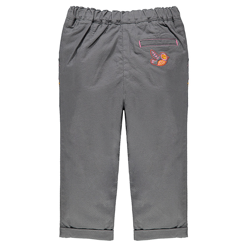 Pantalón de algodón de fantasía con bordados  