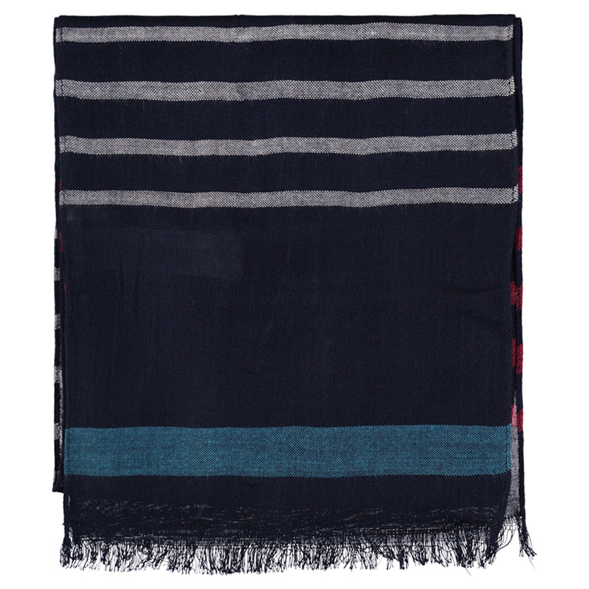 Turbante de tejido de viscosa con rayas de colores 