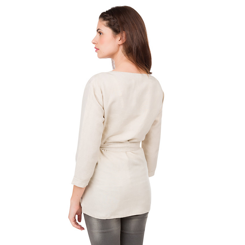 Chaqueta premamá brillante de efecto lino  