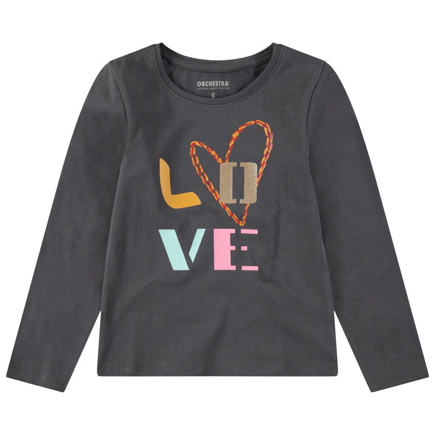 Camiseta de manga larga con estampado de fantasía 