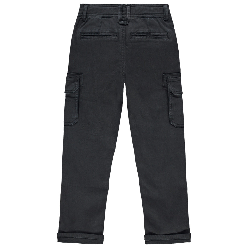Pantalon cargo droit uni pour enfant garçon 