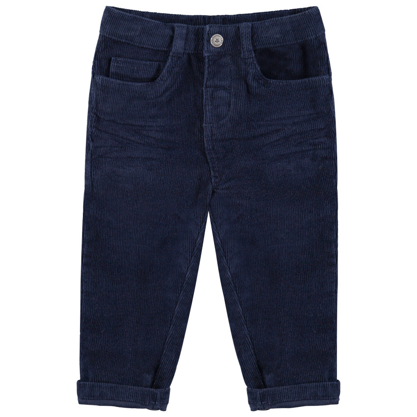 Pantalón de terciopelo de milrayas con bolsillos 