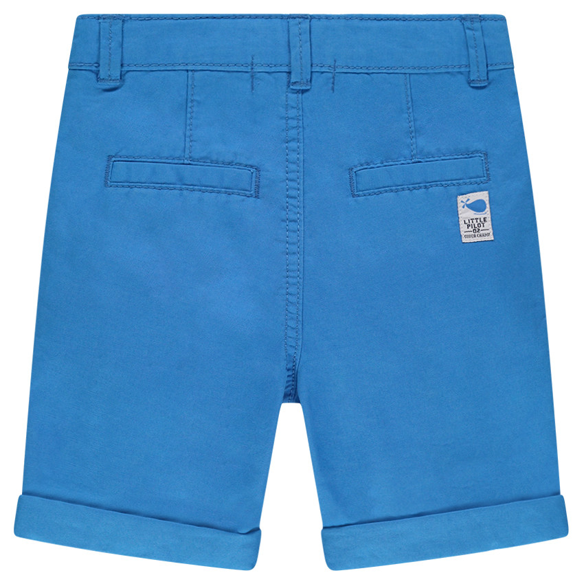 Bermudas de sarga con parches y bordados 