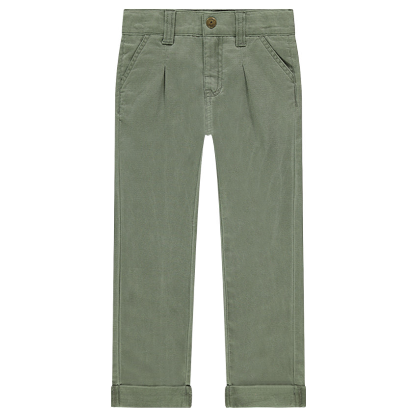 Pantalón de algodón de fantasía con pliegues 