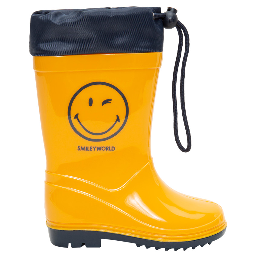 Botas de agua con cuello impermeable y estampado Smiley de la 24 a la 27 
