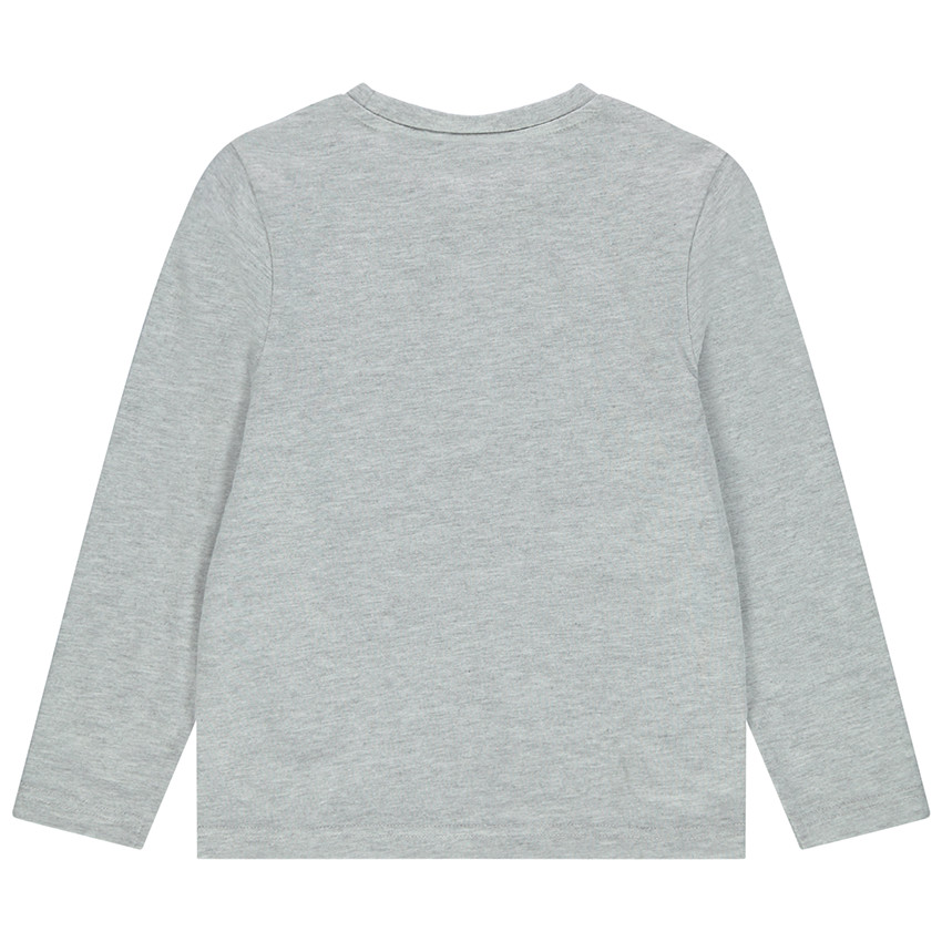 T-shirt manches longues en coton bio à motif fantaisie 