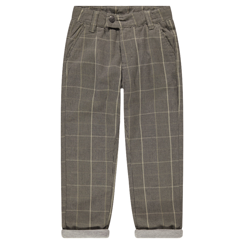 Pantalón de algodón de cuadros con Príncipe de Gales 