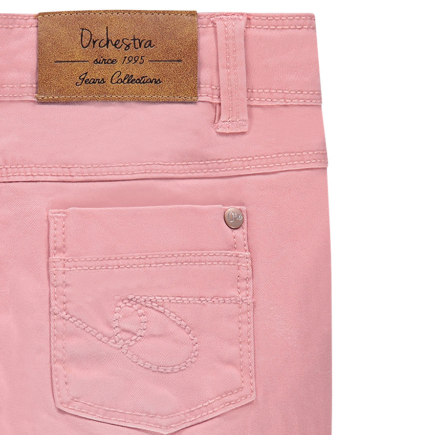 Pantalón de sarga liso con efecto gastado y arrugado   Additional Pantalón de sarga liso con efecto gastado y arrugado
