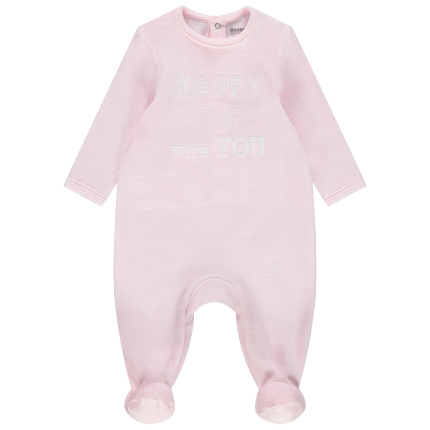 Dors-bien en velours à inscription printée devant 