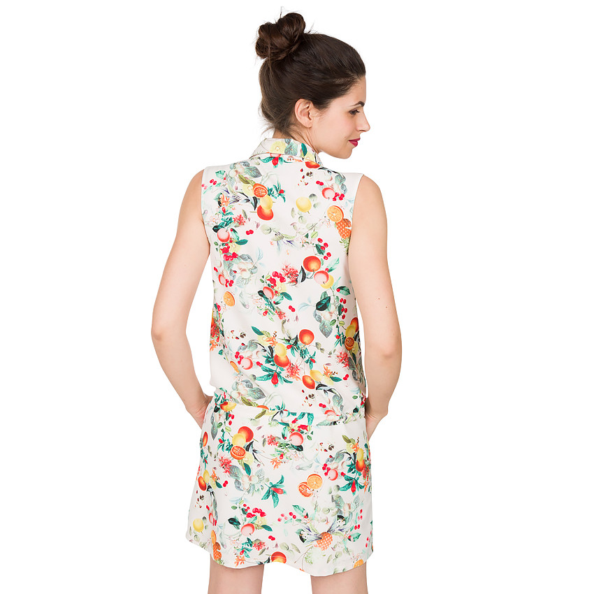 Vestido premamá con estampado de frutas all-over 
