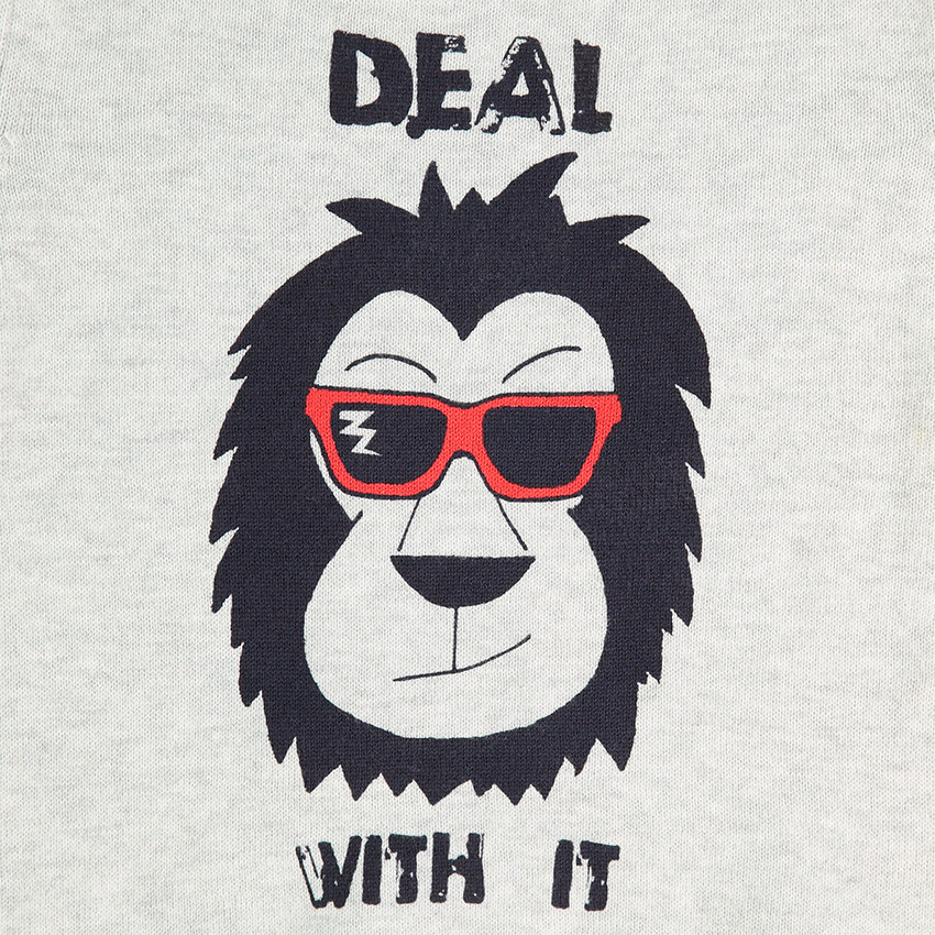 Jersey de punto con animal estampado en la parte delantera 