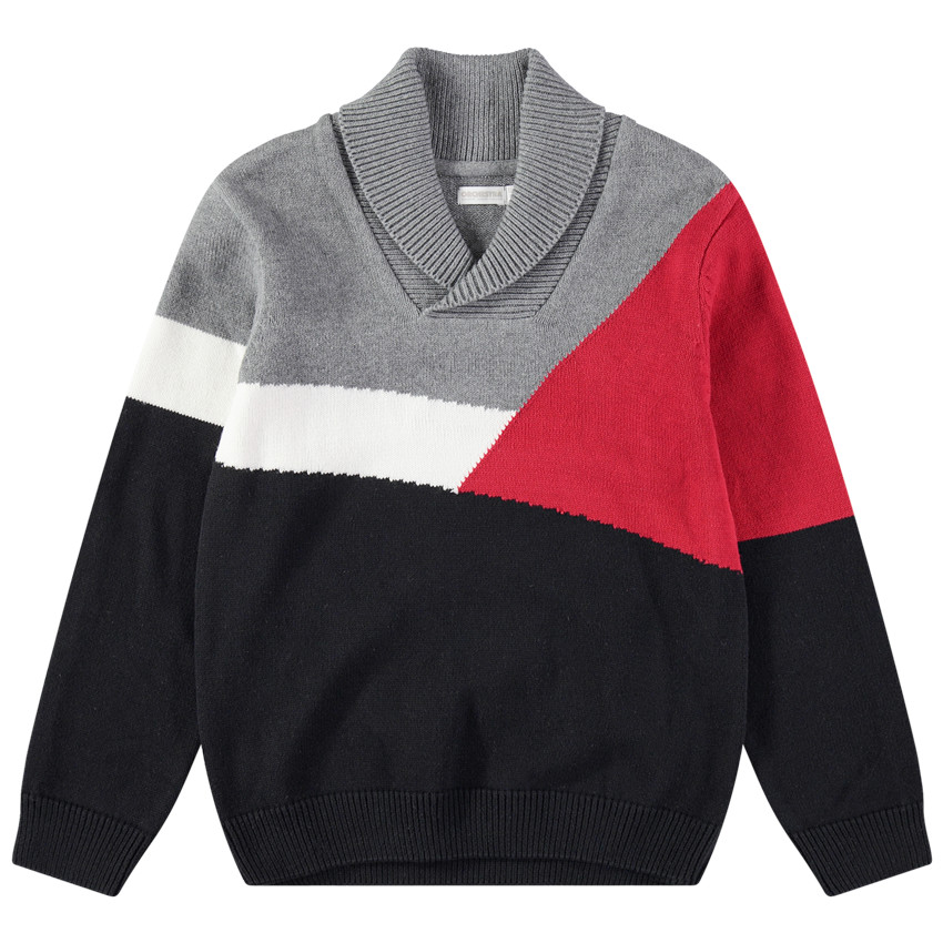 Jersey de punto con dibujos geométricos de jacquard 