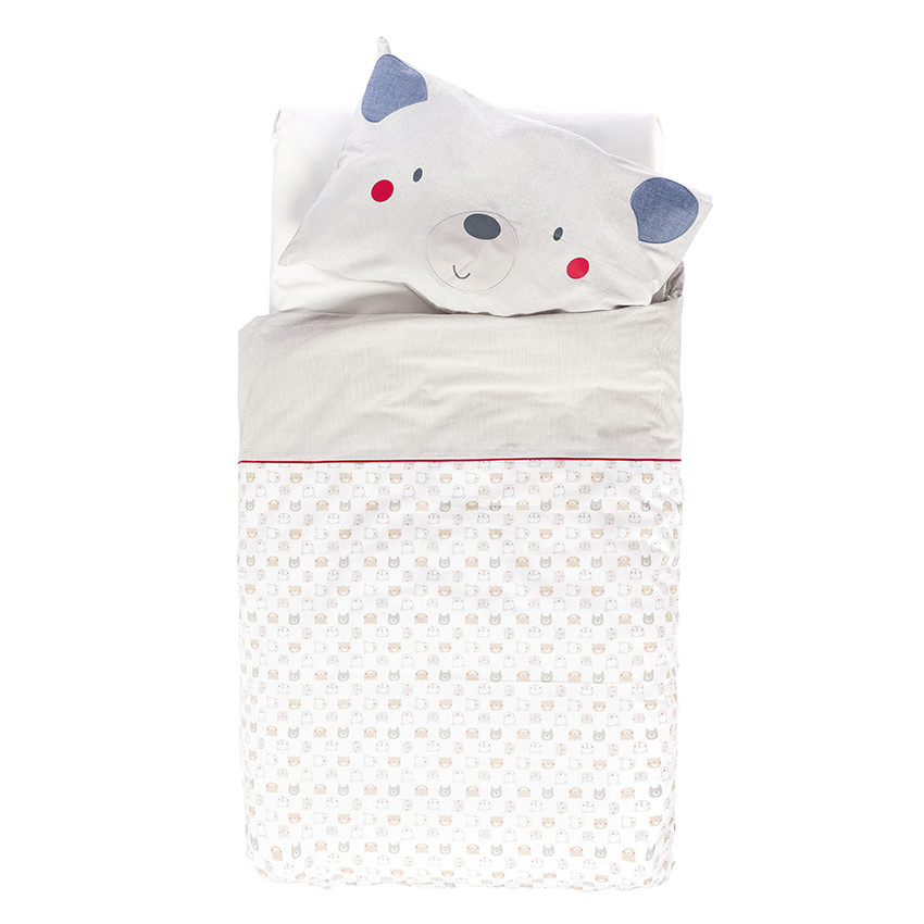 Funda nórdica y funda de almohada con ositos estampados 