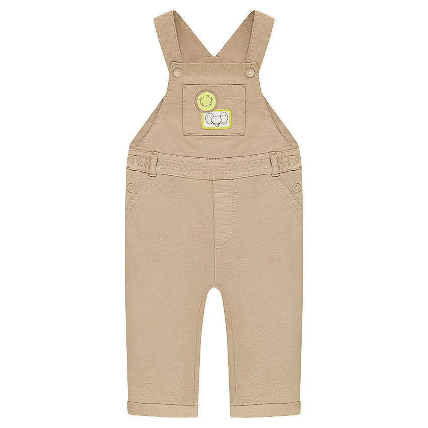 Peto largo de algodón con parches con animales 