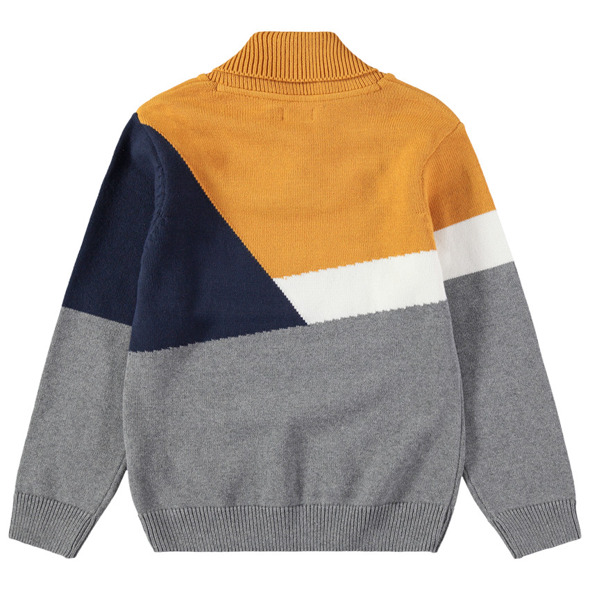 Jersey de punto con dibujos geométricos de jacquard 