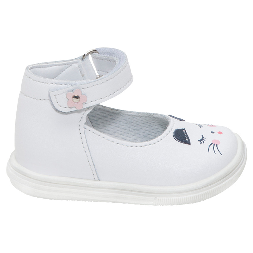 Merceditas de cuero con tira de velcro y estampado de gato  Additional Merceditas de cuero con tira de velcro y estampado de gato