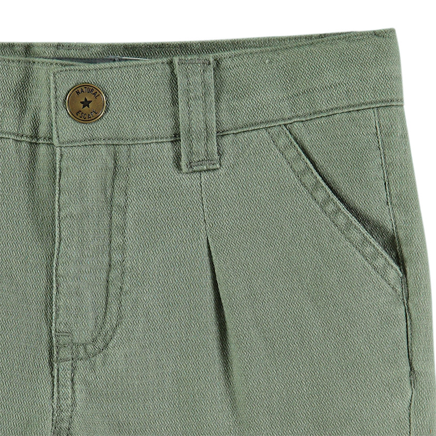 Pantalón de algodón de fantasía con pliegues 