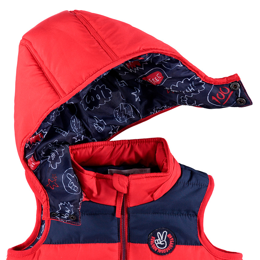 Chaleco anorak acolchado con capucha demsontable 