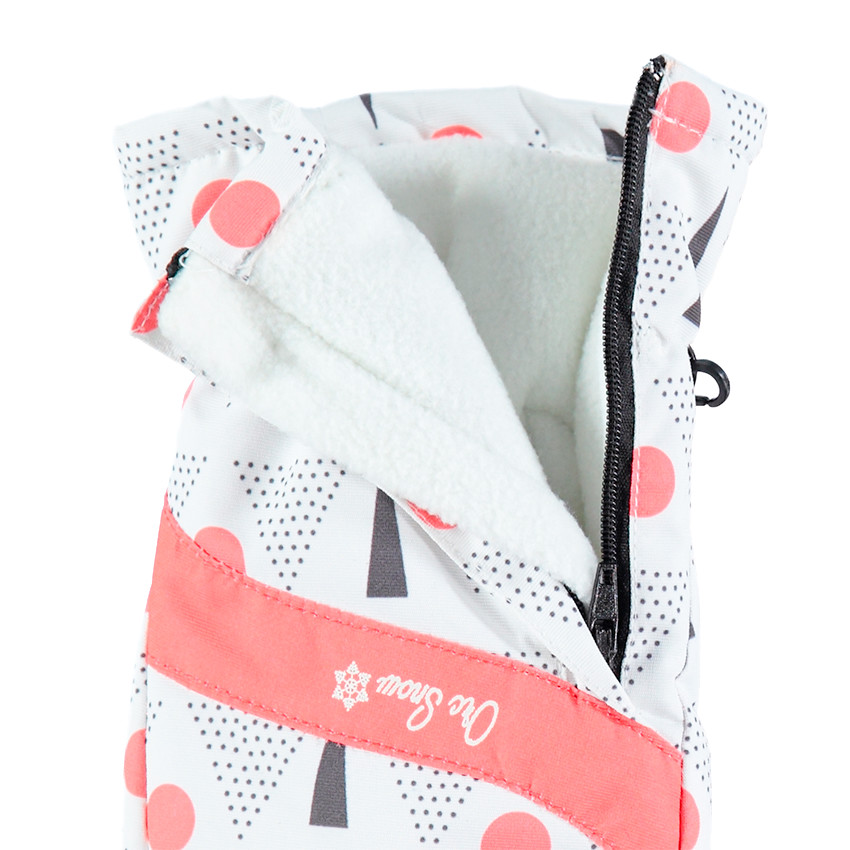 Manoplas de esquí con estampado gráfico y forro de micropolar 