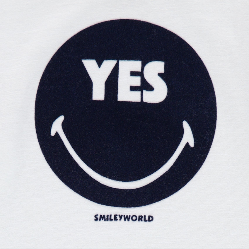 Camiseta de manga larga de punto con ©Smiley de terciopelo 