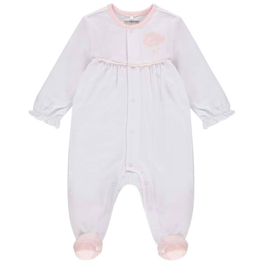 Pelele en algodon bio print nubes 