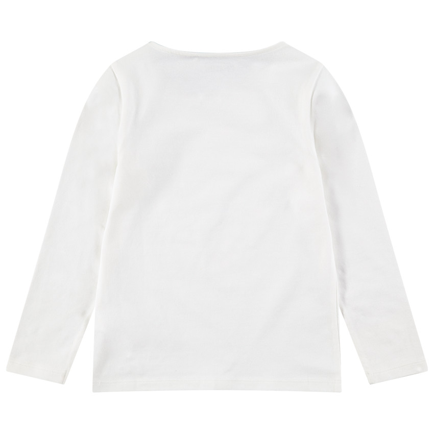 Camiseta de punto de manga larga con mensaje estampado 