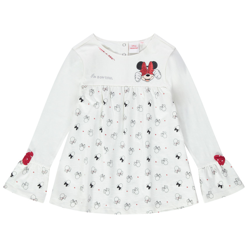 Túnica de manga larga con dibujos de Minnie Disney estampados 