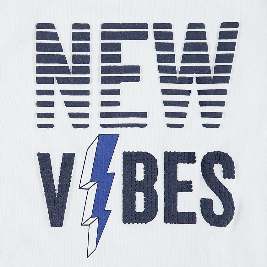 Júnior - Camiseta de manga larga de punto con inscripción estampada 