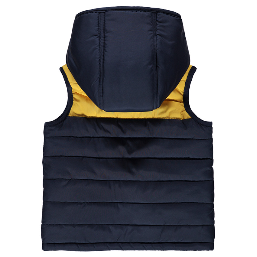Anorak sin mangas con parche cosido y capucha desmontable 